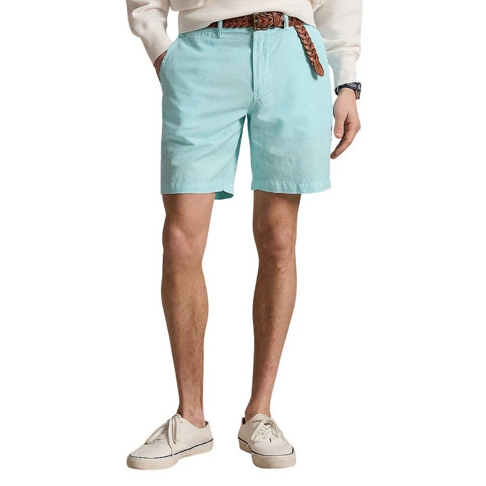 Vineyard Vines Mens 34 Breaker Shorts 9 Inch Cotton Twill Aqua Blue Turquoise